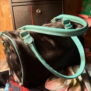 Stylish Black and Teal Women's Bag